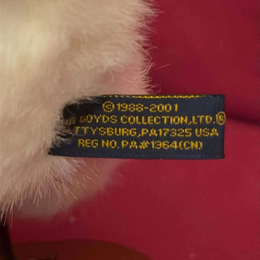 🦄 2 for $10 🦄 Boyds Bears “Chantelle Capeau” White Bear With Pink Hat - Picture 4 of 4